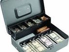 Petty Cash Tin Steel Money Safe Box with Lock 2 Keys