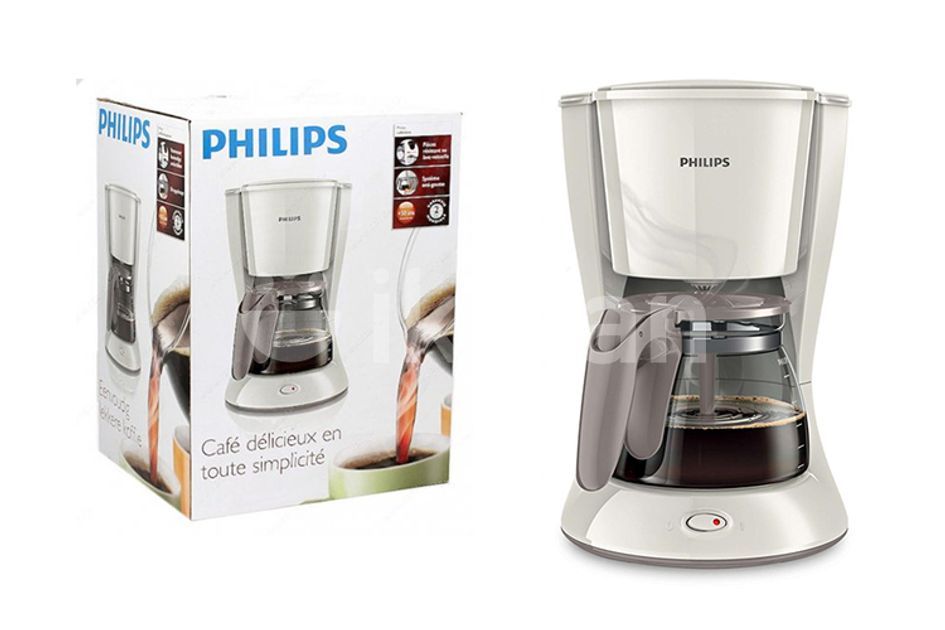 Philips HD7461/00 Cafetière Daily Aroma Swirl Blanc/Beige - 1,2L 1000W
