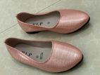 Pink Textured Ballet Flats