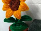 pipe cleaner sunflower pot
