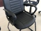 PIYESTRA LEATHER ROUND TOP EX VISITOR CHAIRS