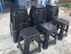 Plastic black stools