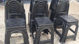 Plastic black stools