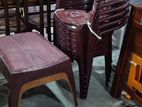 plastic chair 6 with stool