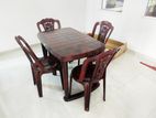 Plastic Dining Table with 4 Chair