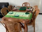 Plastic Dining Table with 6 Chairs