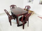 Plastic Dining Table with Chair Set