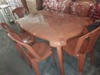 Plastic Dinning Table with 6 Chairs (L-1)
