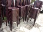 Plastic Maroon Color Dining Chairs