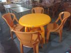 Plastic Roung Table with 4 Chairs (L-26)