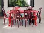 Plastic Table With 6 Chair