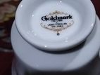Plates with Tea Fine Porcelain