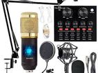 Podcast Equipment Bundle, BM-800 Mic Kit with Live Sound Card