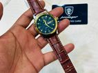 Poedagar Mens Leather Strap Watch