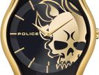 Police Golden Skull Designed Watch