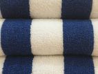 Pool Towels (White and Blue Stripe)