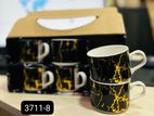 PORCELAIN 6 PCS CUP SET : 3711-8