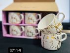 PORCELAIN 6 PCS CUP SET : 3711-9