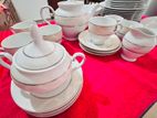 Porcelain Dinner Set with Tea Cups