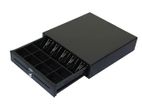 POS Black Cash Drawer 5 Bill 8 Coins