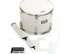 Power Beat Junior Marching School Band Side Drum 10'' X 8'' - White