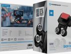 Powerology Dual Lens Dash Camera, 4K
