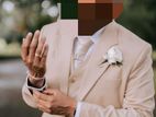 Premium 3-Piece Champagne Beige Wedding Suit