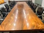 Premium Wood Conference Two Tables/Chairs with Double Door