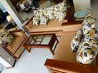 Premium Wooden Sofa Set 3+2+1+ Glass Top Coffee Table (3#