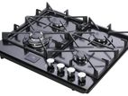 Prestige Timer Cooker Hob 4 Burner Black Stainless Steel PRCTS60BK-T