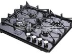 Prestige Timer Cooker Hob 4 Burner with Safety Black Stainless Steel