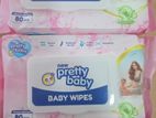 Pretty Baby Wet Wipes - 80 sheets Pack.