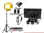 Pro LED 800 RGB Video Light - Full Kit