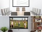 Projector Manual Screen 5 Feet 60″x60″ -Brand New