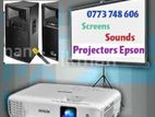 projector, screen rent