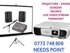 projector, screen sound rent
