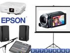 projector, screen, sounds rent