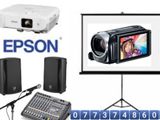 projector, screen, sounds rent