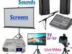projector, sound rent