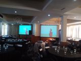 Projector With Screen, Mic Sound System for Event