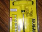 PROKIT 24-PIECE T-HANDLE SOCKET & SCREWDRIVER BIT SET HERMAN HT 0738