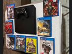 PS4 Slim 500GB Jet Black - Bundle with 8 Top Games