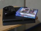 PS4 Slim With Controller and Games
