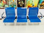 Public Lobby Gang Hospital Chair 3 Seater BLUE