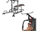 Pullup Dip Station Bench Home Gym Dumbbell Weight Plate