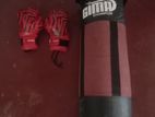 Punching Bag with Gloves