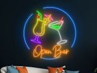 Pylon Monopole Neon Sign Led Seafood Bar Name Boards