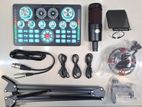 Q7 Sound card Zx2020 Phantom Power Condenser Mic Full Set