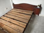 Queen Bed Frame Mahogani with Mattress