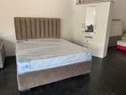 Queen Size 6*5 Ft 72×60 Cushion Divan Bed with Spring Mattress